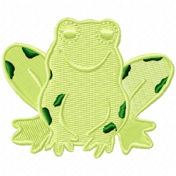 Frogs Embroidery Design 2